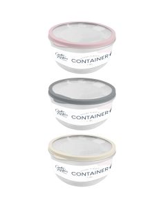 Cooke & Miller Mini Clip Plastic Lock Containers 3 Pack 200ml Assorted