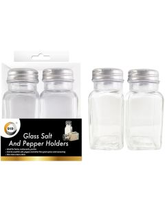 DID Glass Salt & Pepper Holders 4cm X 4cm X 9cm