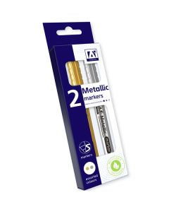 Metallic Markers Assorted Colours 2 Pack