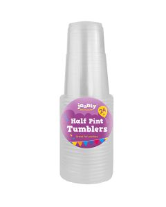 Jaunty Partyware Plastic Half Pint Tumblers 24 Pack