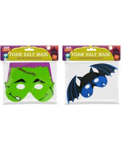 Scare School Foam Half Masks 2 Assorted