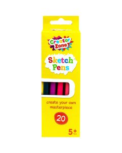 Creator Zone Assorted Colour Sketch Pens 20 Pack