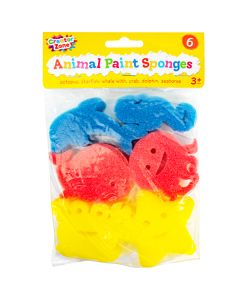 Creator Zone Assorted Animal Paint Sponges 6 Pack