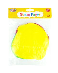 Creator Zone Assorted Colour Foam Faces 20 Pack