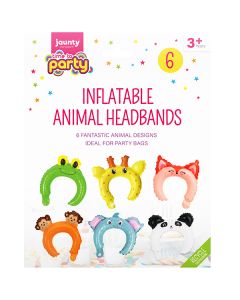 Jaunty Partyware Assorted Inflatable Animal Headbands 6 Pack