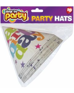 Time To Party Happy Birthday Party Hats