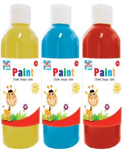 Kids Create Poster Paints 250ml In CDU 3 Assorted Colours