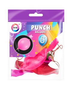 DID Punch Balloons Assorted Colour 5 Pack