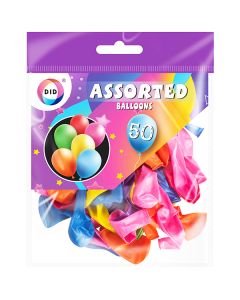 DID Assorted Balloons 50 Pack