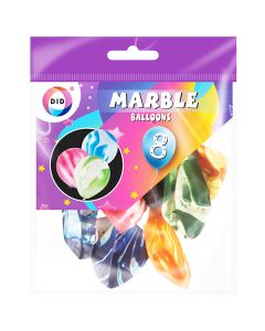 DID Marble Balloons Assorted 8 Pack