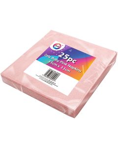 DID 2-Ply Baby Pink Napkins 33cm 25pc