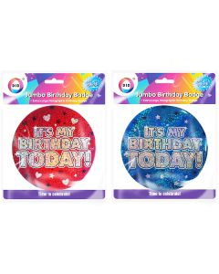 DID Jumbo Birthday Badge Assorted Colours