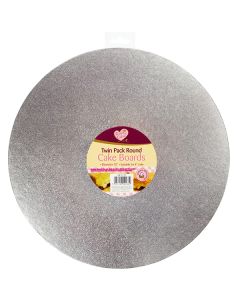 Queen Of Cakes Silver Round Cake Board 10" 2 Pack