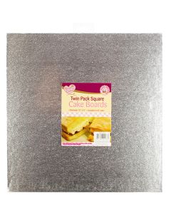 Queen Of Cakes Silver Square Cake Boards 10" 2 Pack