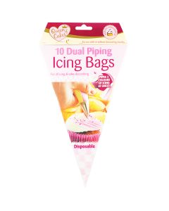 Queen Of Cakes Dual Piping Icing Bags 10 Pack