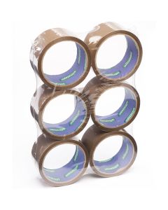 Ultratape Shrink-Wrapped Buff Tape 6pc 48mm X 40m