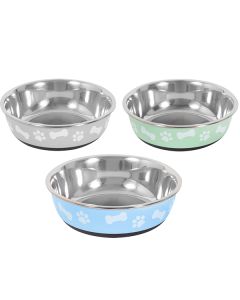 Smart Choice Anti-Skid Paw Print & Bone Pet Bowl 1600ml Assorted Colours