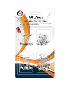 DID Assorted Safety Pins 80pc