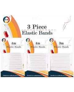 DID 4m Elastic Bands 8pc 3 Pack