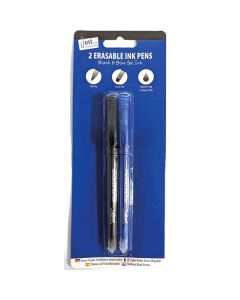 Just Stationery Black & Blue Erasable Ink Pens 2 Pack