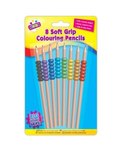 Artbox Soft Grip Colouring Pencils Assorted Colours 8 Pack