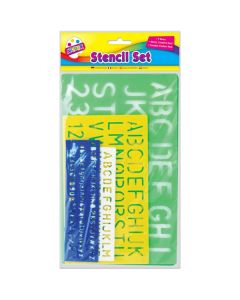 Artbox Stencil Set Assorted Colours 4pc