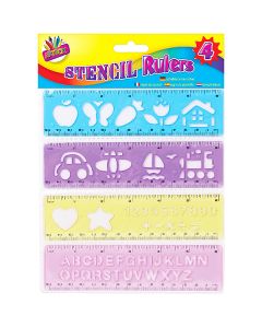 Artbox Assorted Stencil Rulers 4 Pack