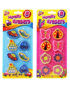 Artbox Novelty Erasers 8 Pack Assorted