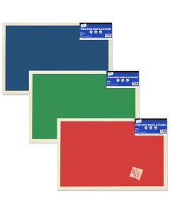 Just Stationery Fabric Notice Board & Accessories 400 X 600mm Assorted Colours