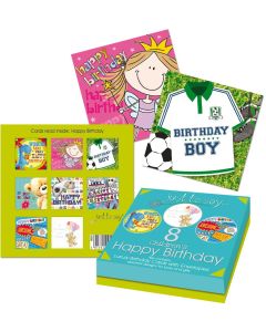 Just To Say Mixed Children's Happy Birthday Card 8 Pack