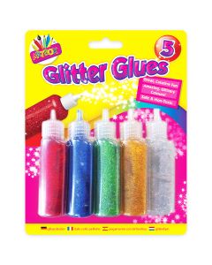 Artbox Assorted Colour Glitter Glues 5 Pack