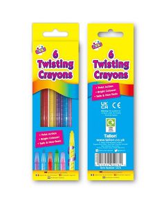 Artbox Assorted Colour Twisting Crayons 6 Pack