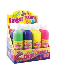 Artbox Neon Finger Paints Assorted 200ml Cdu