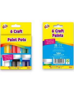 Artbox Craft Paint Pots Assorted Colours 6 Pack