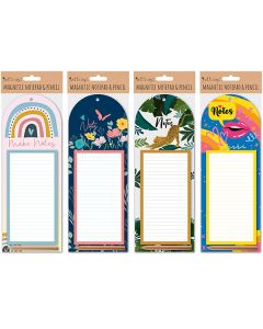 Just Stationery Magnetic Notepad & Pencil Assorted