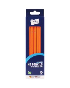 Just Stationery Eraser Tipped HB Pencils 15 Pack