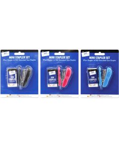 Just Stationery Mini Stapler Set Assorted Colours