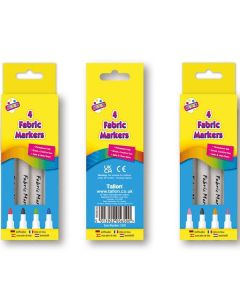 Artbox Assorted Colour Permanent Fabric Markers 4 Pack