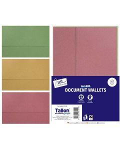 Just Stationery A4 Document Wallets Assorted Colours 6 Pack