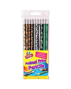 Artbox Eraser-Tipped Animal Print HB Pencils 10 Pack