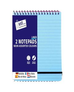 Just Stationery 2 Neon PVC Note Books 40 Sheets