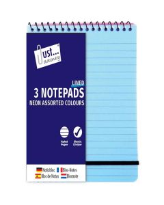 Just Stationery 3 Neon Note Pads 180 Sheets