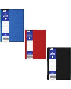 Just Stationery A4 Ruled Hardback Notebook Assorted Colours