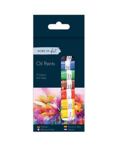 Work Of Art Assorted Colour Oil Paints 6ml 8 Pack