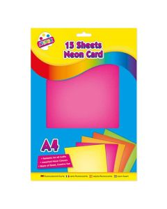 Artbox A4 Assorted Colour Neon Craft Card 15 Sheets