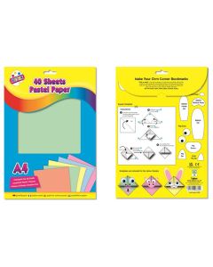 Artbox A4 Assorted Colour Pastel Paper 40 Sheets