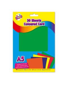 Artbox A5 Assorted Colour Craft Card 30 Sheets