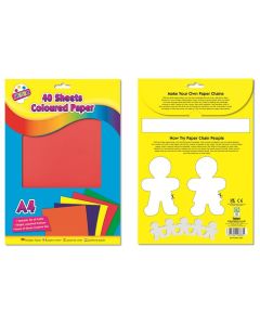 Artbox A4 Assorted Colour Craft Paper 40 Sheets