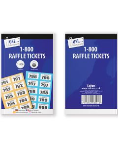 Just Stationery 1-800 Numbered Raffle Ticket Booklet