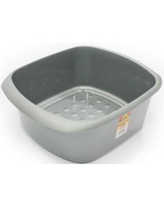 Rectangular Washing Up Bowl Silver 11l